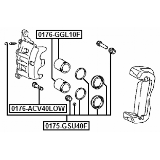 0175-GSU40F - Repair Kit, brake caliper 