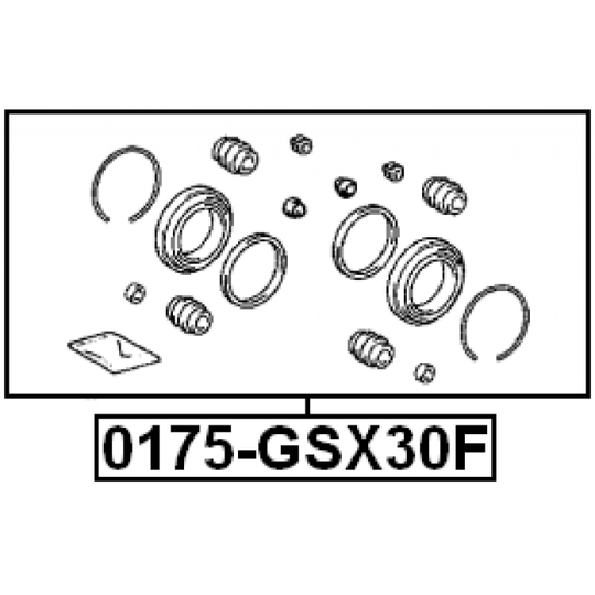 0175-GSX30F - Reparationssats, bromsok 