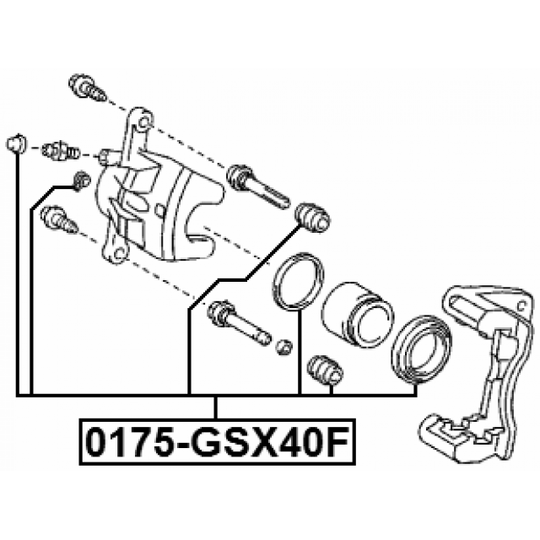 0175-GSX40F - Korjaussarja, jarrusatula 