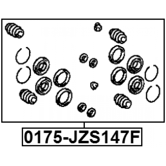 0175-JZS147F - Remondikomplekt, Pidurisadul 