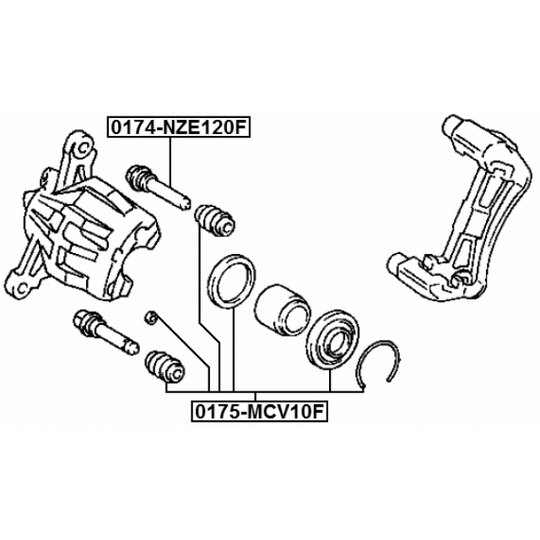 0175-MCV10F - Repair Kit, brake caliper 