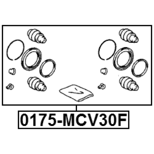 0175-MCV30F - Remondikomplekt, Pidurisadul 