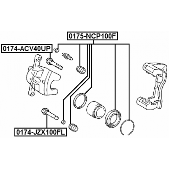 0175-NCP100F - Repair Kit, brake caliper 
