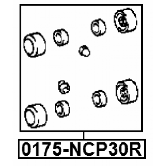 0175-NCP30R - Reparationssats, bromsok 