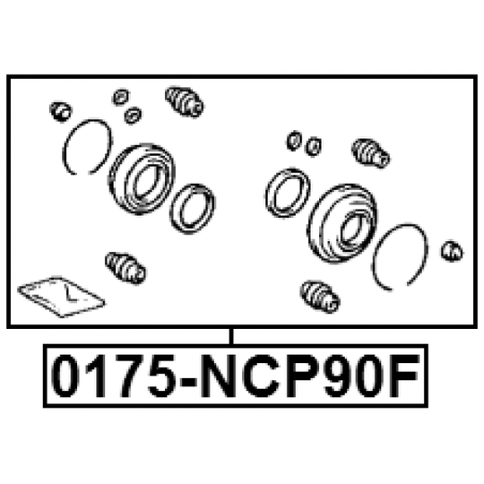 0175-NCP90F - Repair Kit, brake caliper 