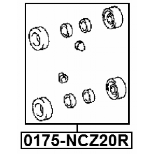 0175-NCZ20R - Reparationssats, bromsok 