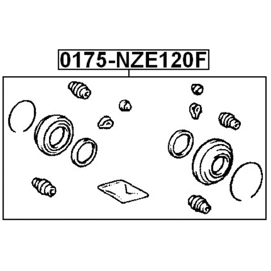 0175-NZE120F - Reparationssats, bromsok 