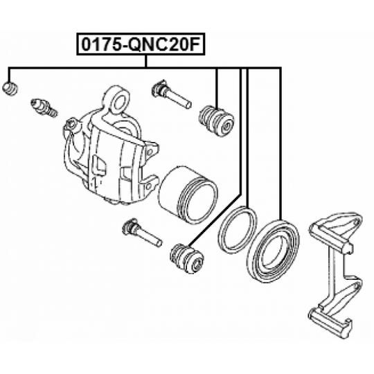 0175-QNC20F - Repair Kit, brake caliper 