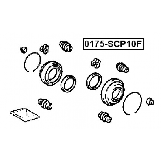 0175-SCP10F - Korjaussarja, jarrusatula 