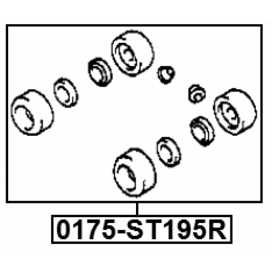 0175-ST195R - Repair Kit, brake caliper 