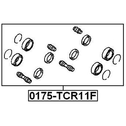 0175-TCR11F - Korjaussarja, jarrusatula 