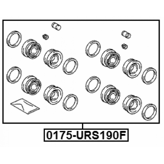 0175-URS190F - Korjaussarja, jarrusatula 