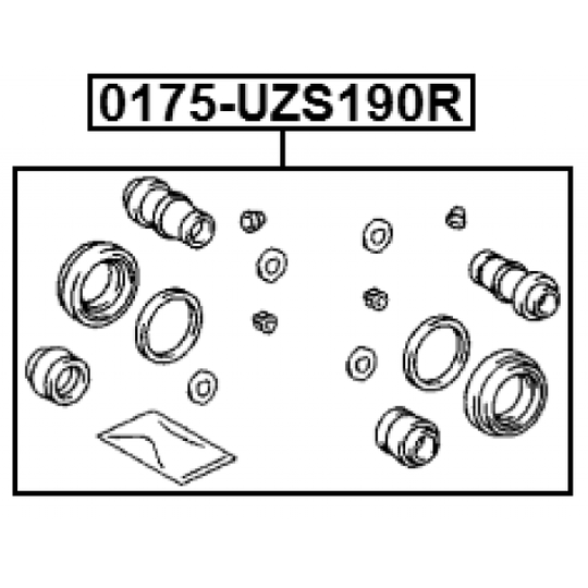 0175-UZS190R - Reparationssats, bromsok 