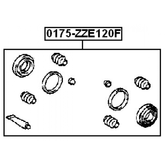 0175-ZZE120F - Remondikomplekt, Pidurisadul 