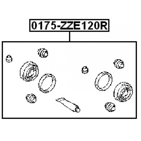 0175-ZZE120R - Remondikomplekt, Pidurisadul 