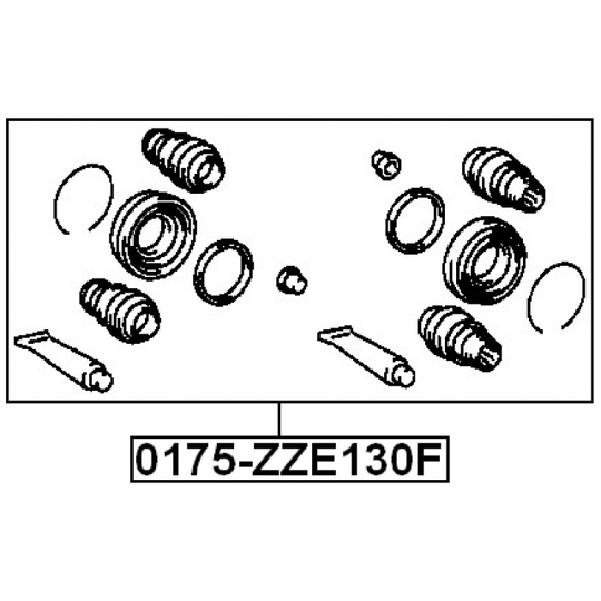 0175-ZZE130F - Korjaussarja, jarrusatula 