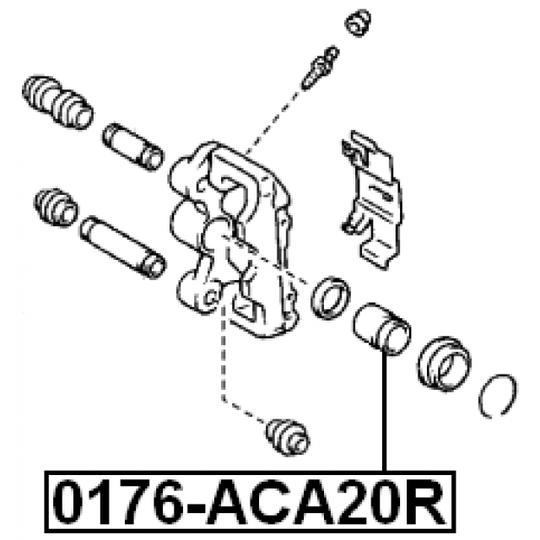 0176-ACA20R - Piston, brake caliper 