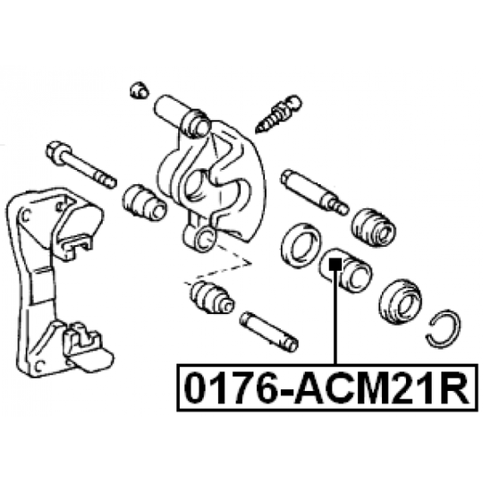 0176-ACM21R - Piston, brake caliper 