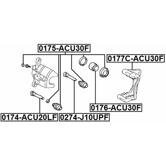 0176-ACU30F - Piston, brake caliper 