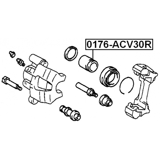 0176-ACV30R - Piston, brake caliper 