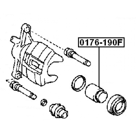0176-AE190F - Piston, brake caliper 
