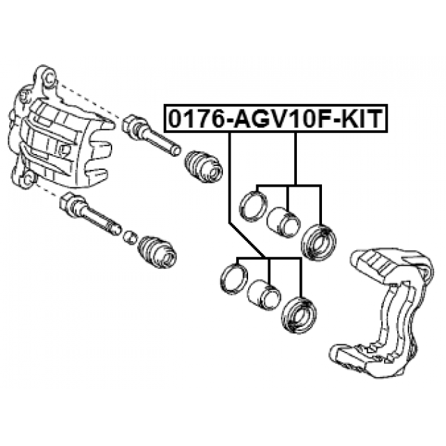 0176-AGV10F-KIT - Piston, brake caliper | Spareto