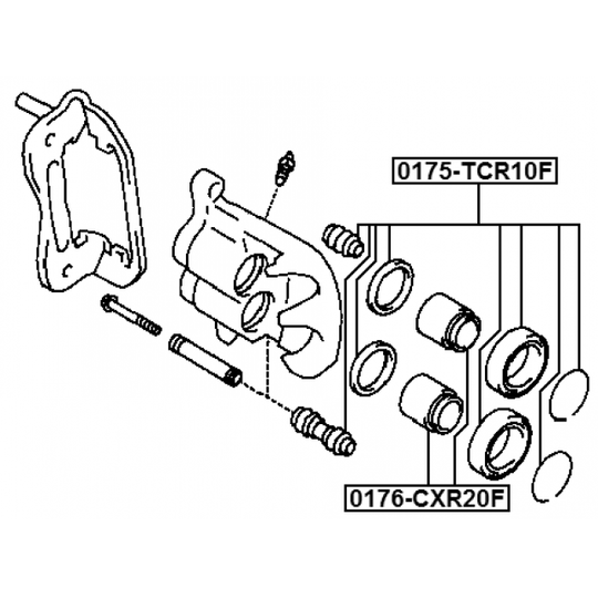 0176-CXR20F - Piston, brake caliper 