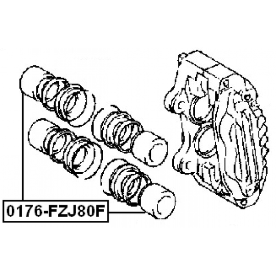 0176-FZJ80F - Piston, brake caliper 