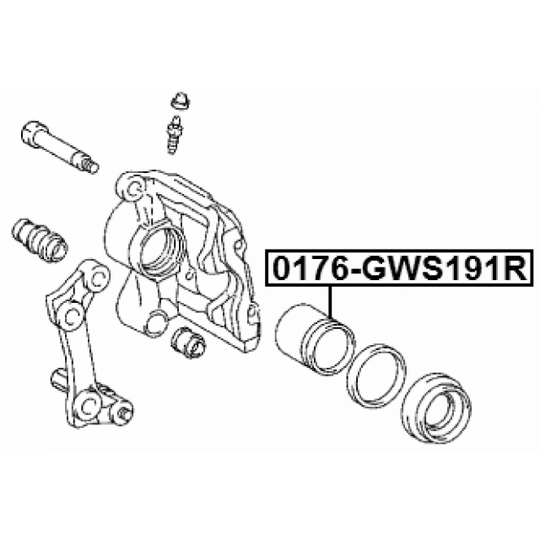 0176-GWS191R - Piston, brake caliper 