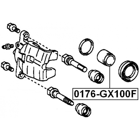 0176-GX100F - Piston, brake caliper 