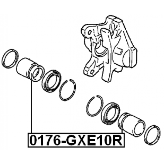 0176-GXE10R - Piston, brake caliper 