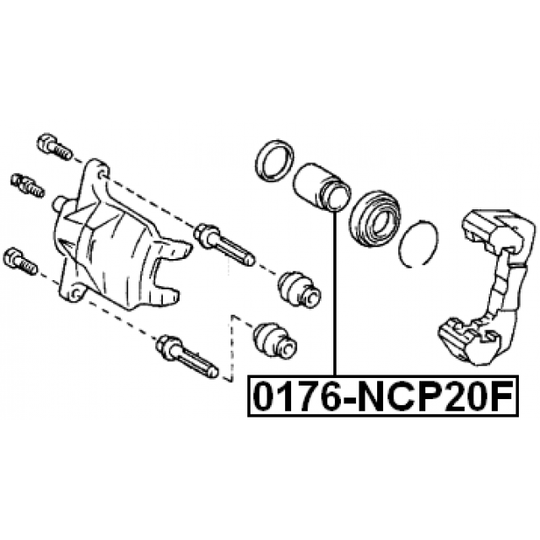 0176-NCP20F - Piston, brake caliper 