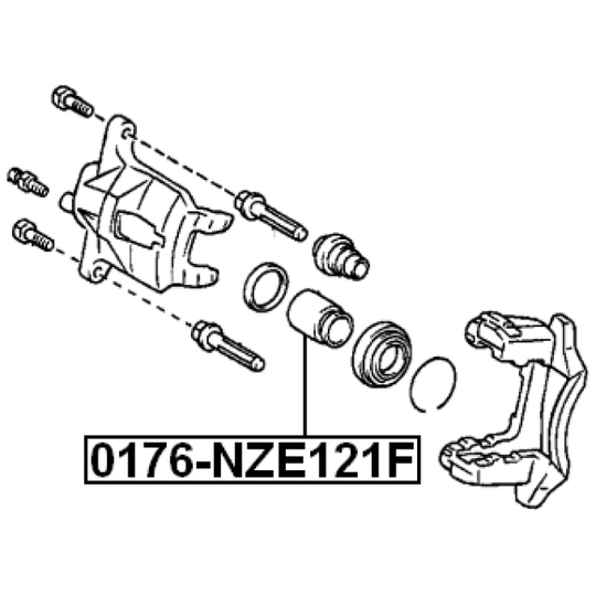 0176-NZE121F - Piston, brake caliper 