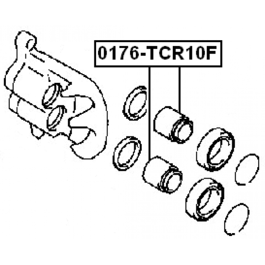 0176-TCR10F - Piston, brake caliper 