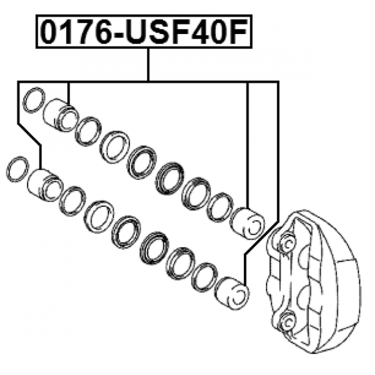 0176-USF40F - Piston, brake caliper 