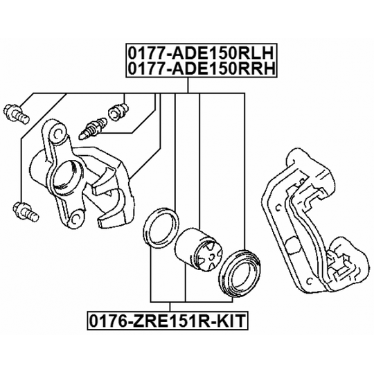 0177-ADE150RLH - Brake Caliper 