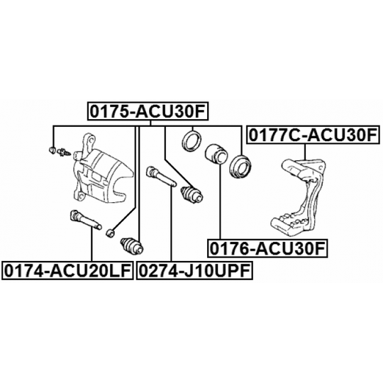 0177C-ACU30F - Brake Caliper Bracket Set 