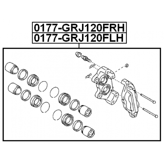 0177-GRJ120FRH - Brake Caliper 