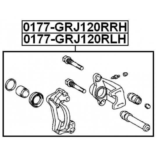 0177-GRJ120RLH - Brake Caliper 