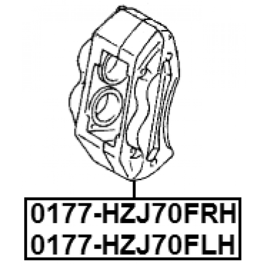0177-HZJ70FLH - Brake Caliper 