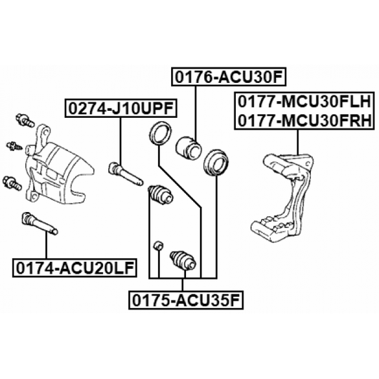 0177-MCU30FLH - Brake Caliper 