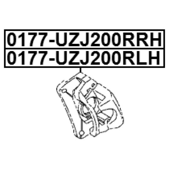 0177-UZJ200RLH - Brake Caliper 