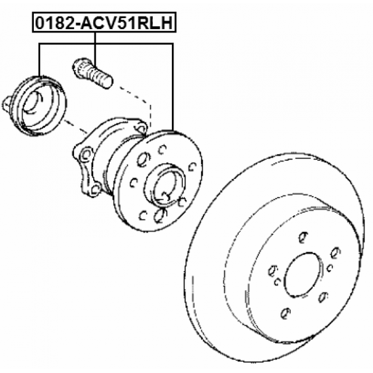 0182-ACV51RLH - Wheel Hub 