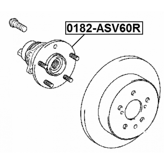 0182-ASV60R - Pyörän napa 