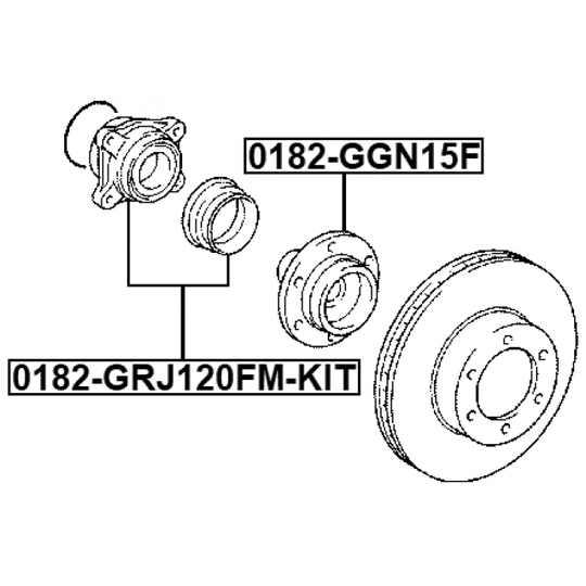 0182-GGN15F - Wheel Hub 