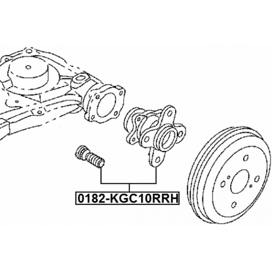 0182-KGC10RRH - Pyörän napa 