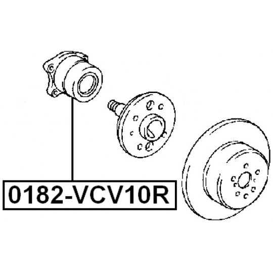 0182-VCV10R - Hjulnav 