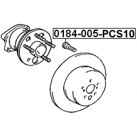 0184-005-PCS10 - Wheel Stud 
