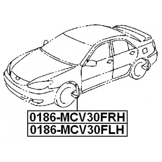 0186-MCV30FLH - Mounting Kit, mud guard 