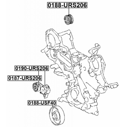 0188-USF40 - Deflection/Guide Pulley, v-ribbed belt 